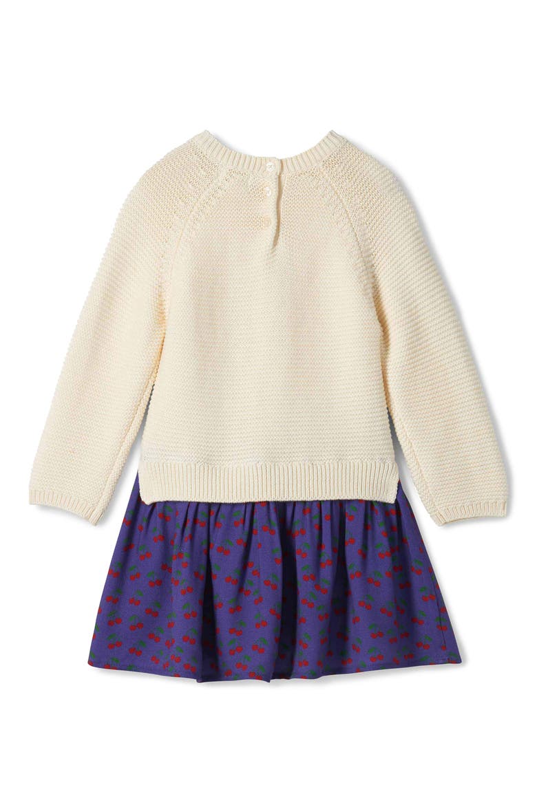 Kids' Little Cherries Sweater Dress, Alternate, color, GARDENIA