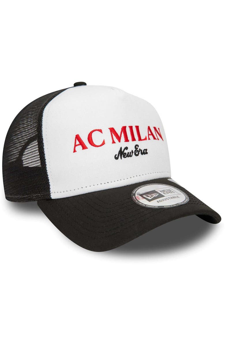 New Era Men's New Era White AC Milan Repreve E-Frame Adjustable Trucker Hat, Alternate, color, 