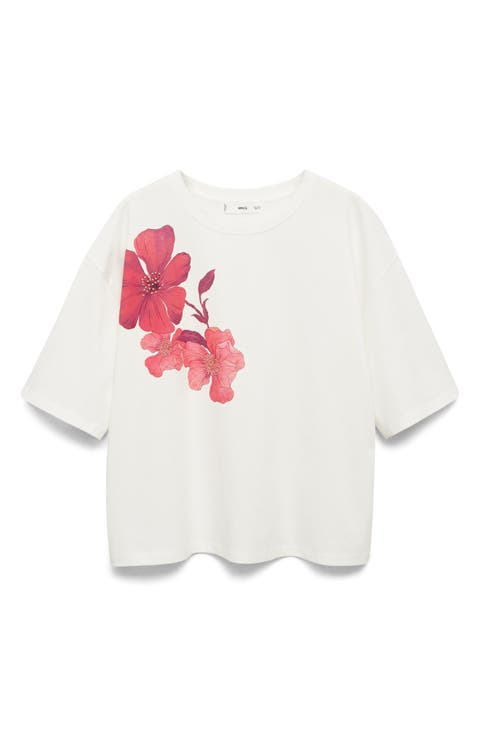 Flower Cotton T-Shirt