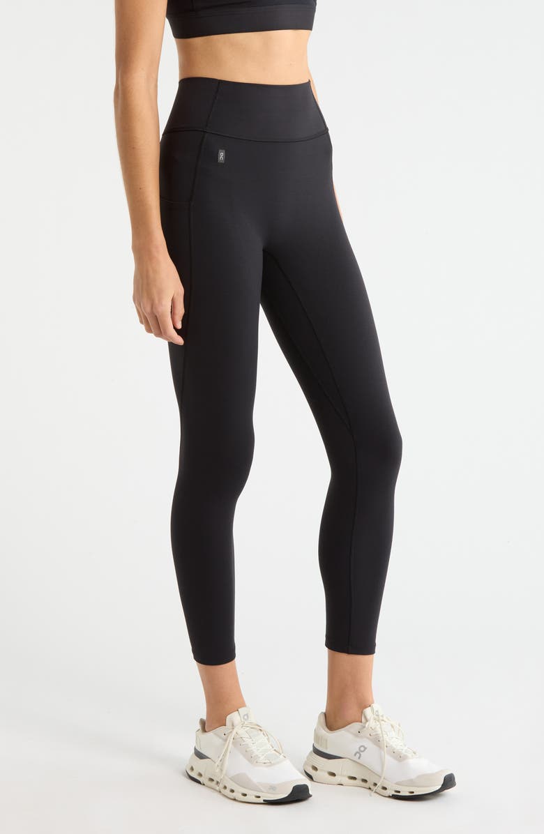 On High Waist 7/8 Studio Tights, Alternate, color, Black
