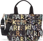 KARL LAGERFELD PARIS Voyage Nylon Tote with Bow