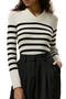 selected White With Black Stripes