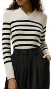 Lilysilk Women's Striped Ultra-fine Merino Wool Sweater