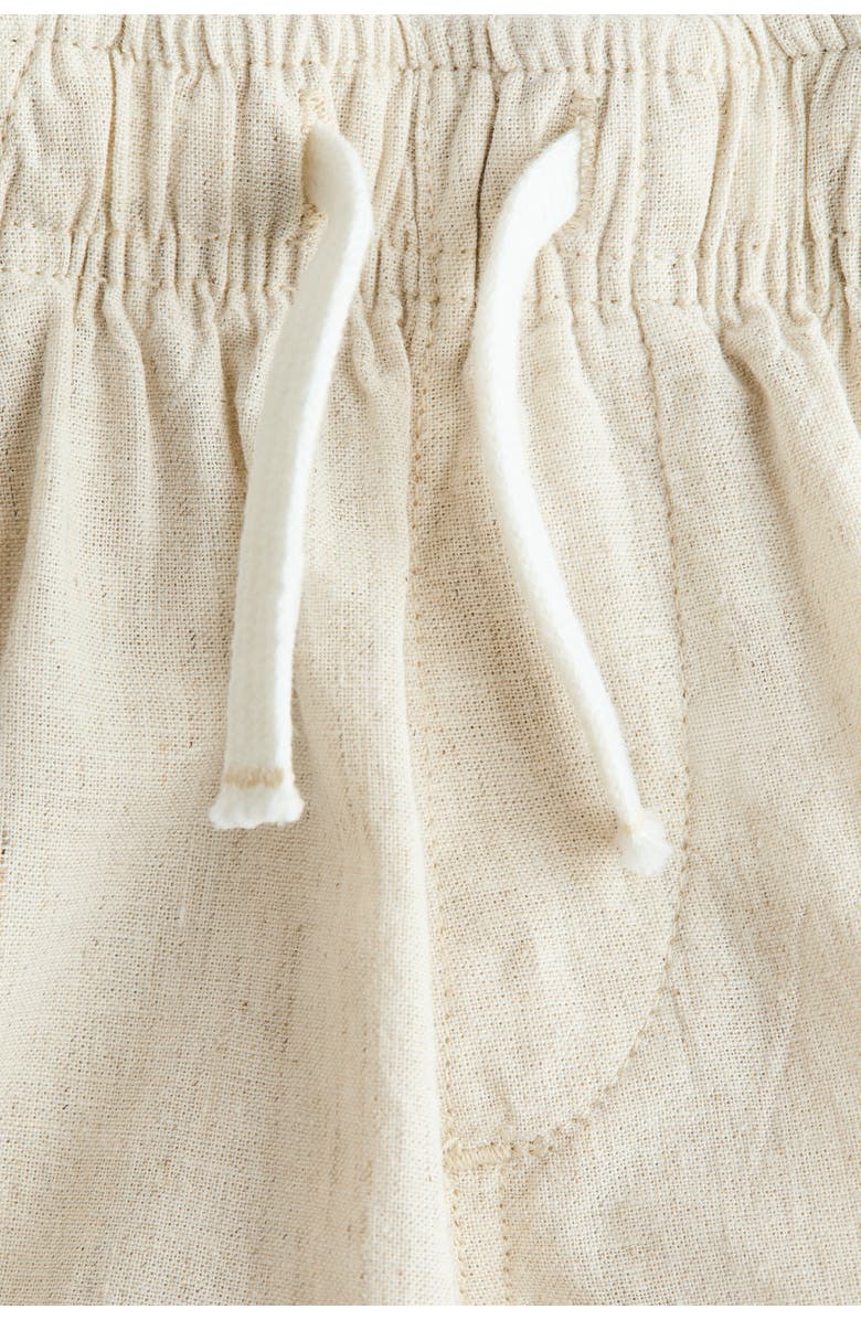 H&M Linen-blend Shorts, Alternate, color, Light Beige