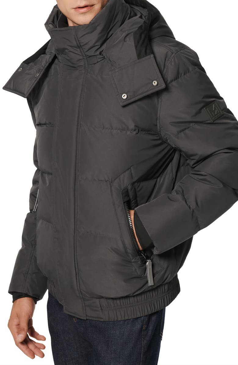 Marc New York Phoenix Water Resistant Down & Feather Coat, Alternate, color, Charcoal