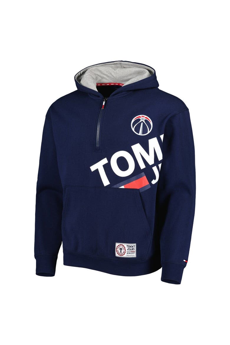 Men's Tommy Jeans Navy Washington Wizards Bernard Half-Zip Hoodie, Alternate, color, Navy