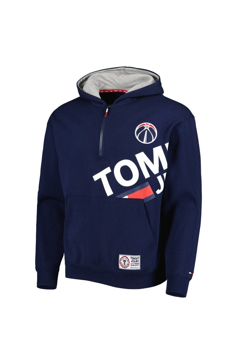 TOMMY JEANS Men's Tommy Jeans Navy Washington Wizards Bernard Half-Zip Hoodie, Alternate, color, Navy