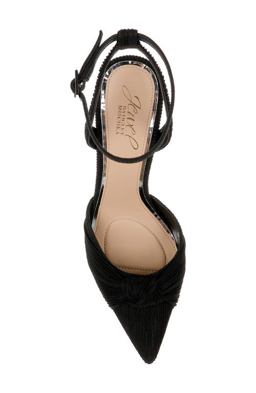 Jewel Badgley Mischka Enid Ankle Strap Pointed Toe Pump In Black