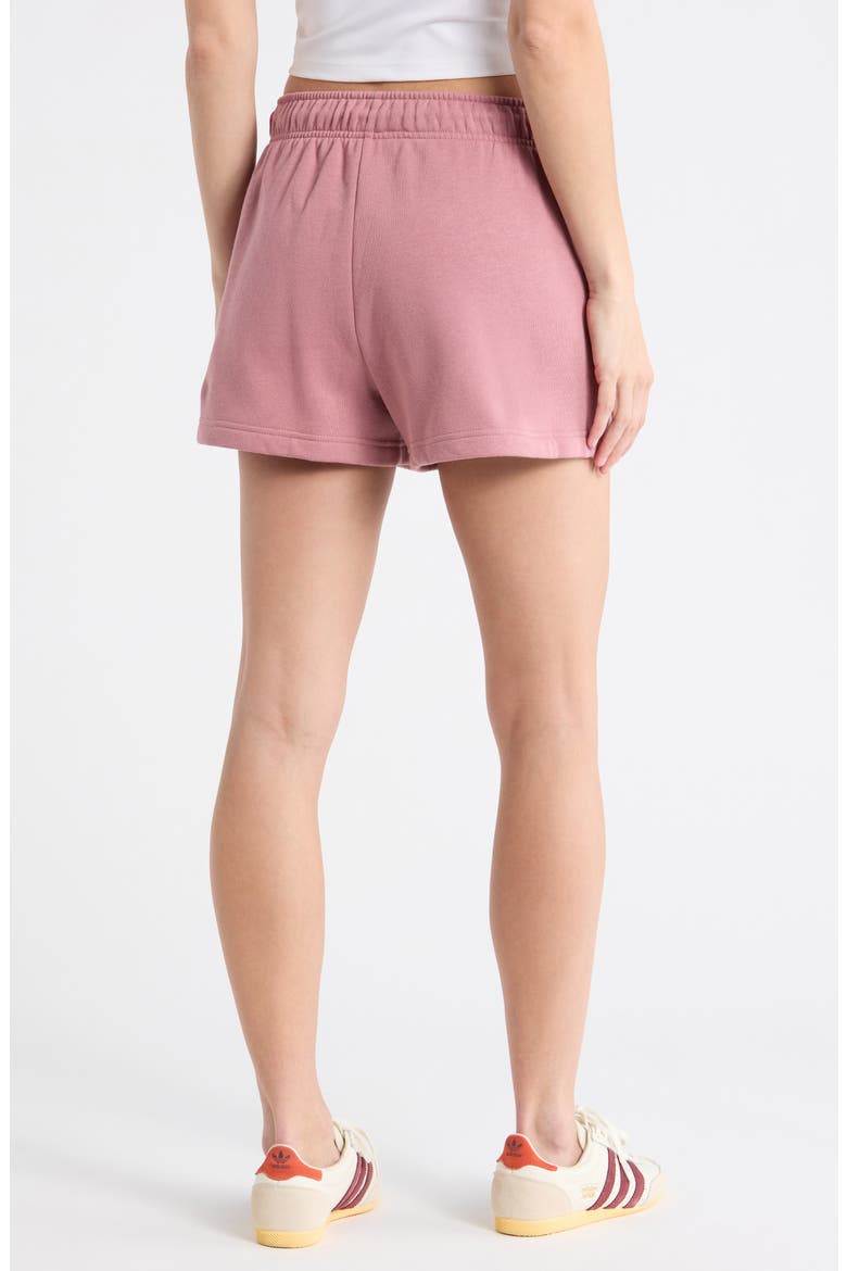 Feather Fleece Shorts, Alternate, color, PINK NOSTALGIA