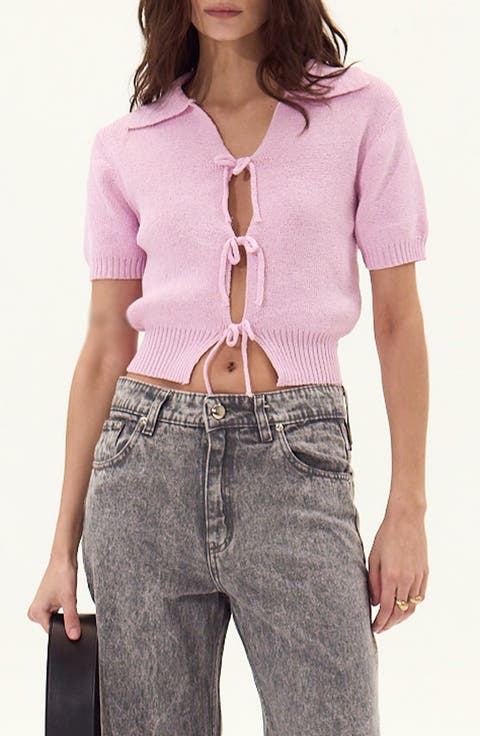 Paros Tie Front Sweater