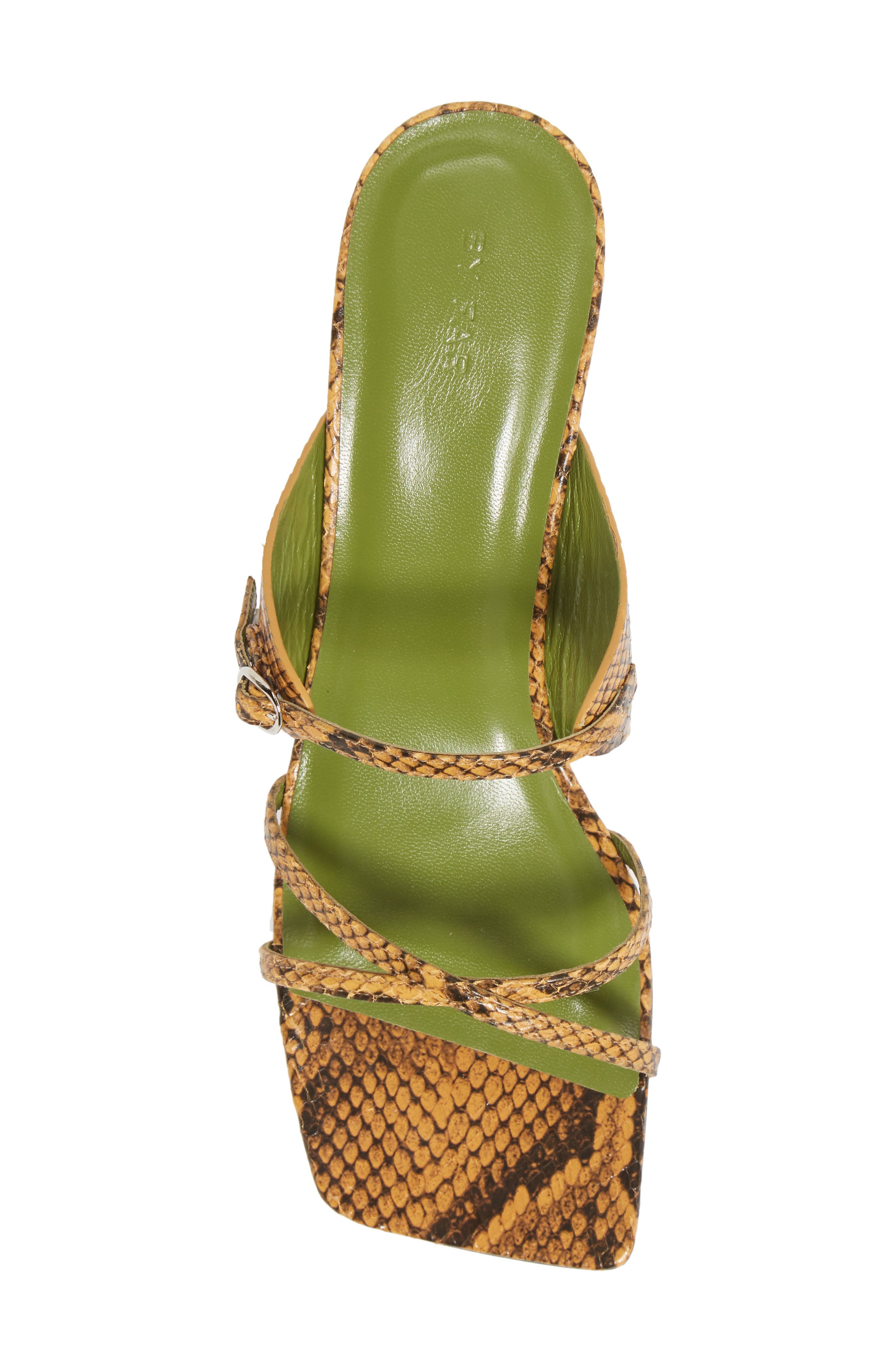 By Far Snake Embossed Slide Sandal, Alternate, color, 