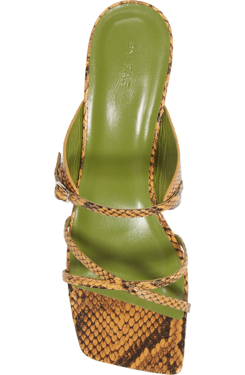 By Far Snake Embossed Slide Sandal, Alternate, color,