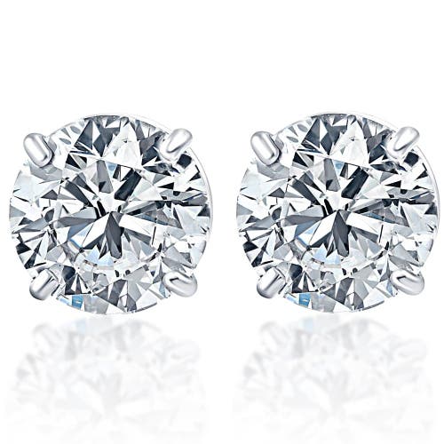 Bliss Diamond Certified 2.50ct Tw Diamond Studs 14k Gold Lab Grown Screw Back In Silver