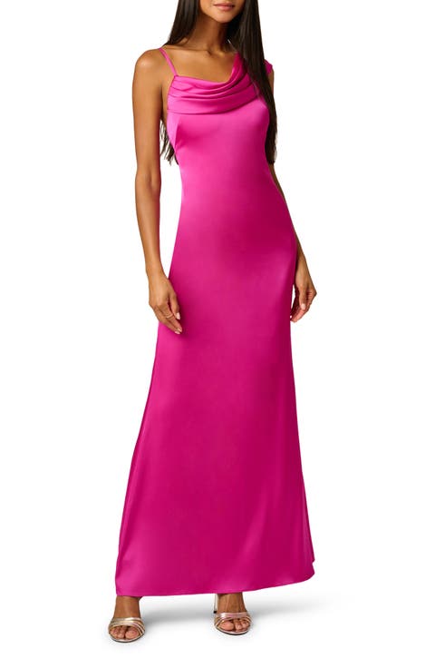Cowl Neck Sash Gown
