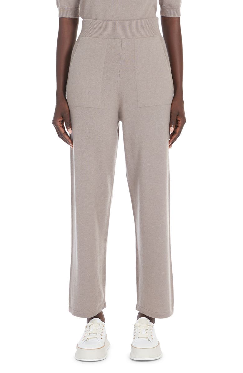 Max Mara Leisure Ghiro Wool & Cashmere Straight Leg Sweater Pants, Main, color, 