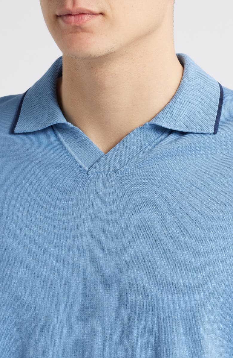 Canali Regular Fit Johnny Collar Polo, Alternate, color, Light Blue