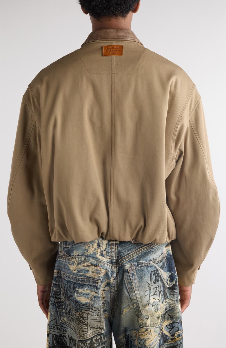Acne Studios Logo Patch Cotton Bomber Jacket, Alternate, color, 