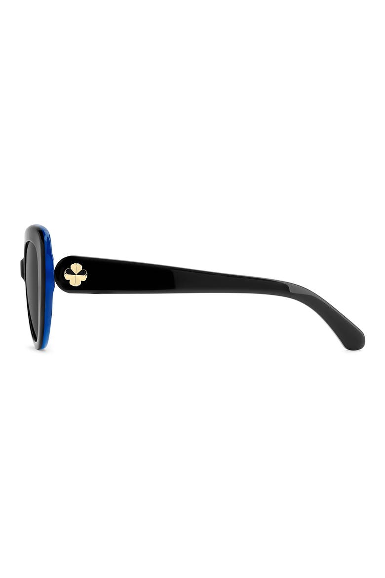 rana 53mm rectangular sunglasses, Alternate, color, BLACK BLUE/ GREY