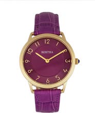 BERTHA Abby Swiss Leather-Band Watch