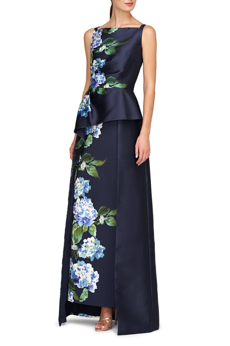Barbara Floral Gown, Alternate, color, MIDNIGHT BLUE