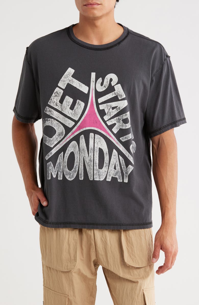 DIET STARTS MONDAY Star Graphic T-Shirt, Main, color, 