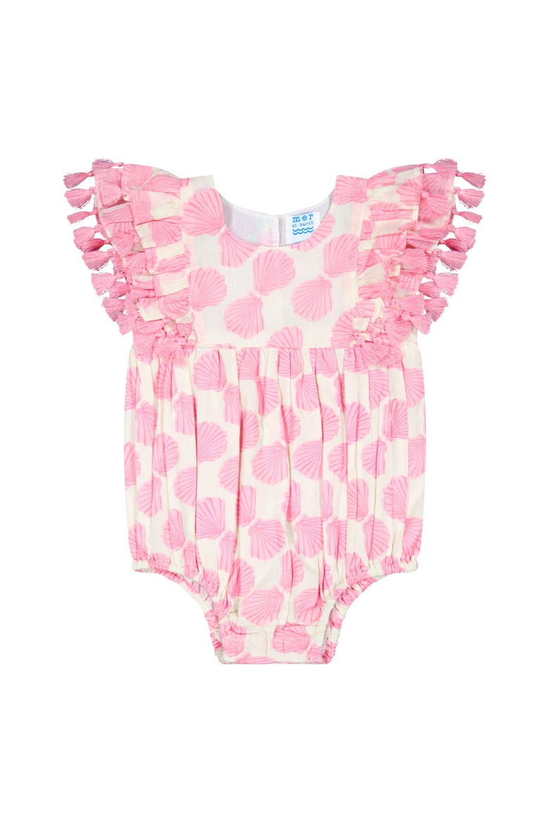 Anna Baby Romper Shell Beach Pink, Main, color, Shell Beach Pink