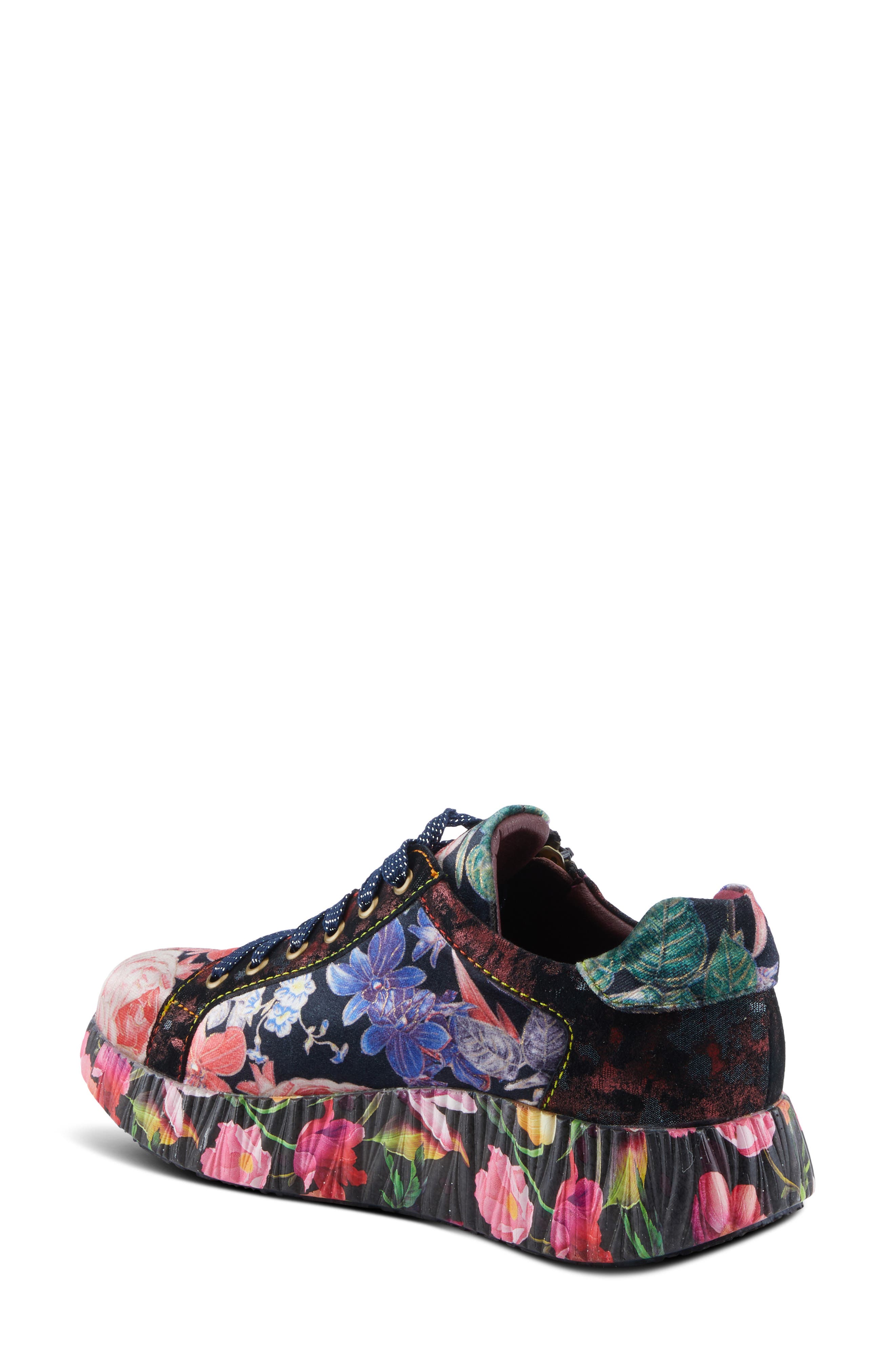 L'Artiste by Spring Step Dallyn Floral Platform Sneaker, Alternate, color, Black Multi