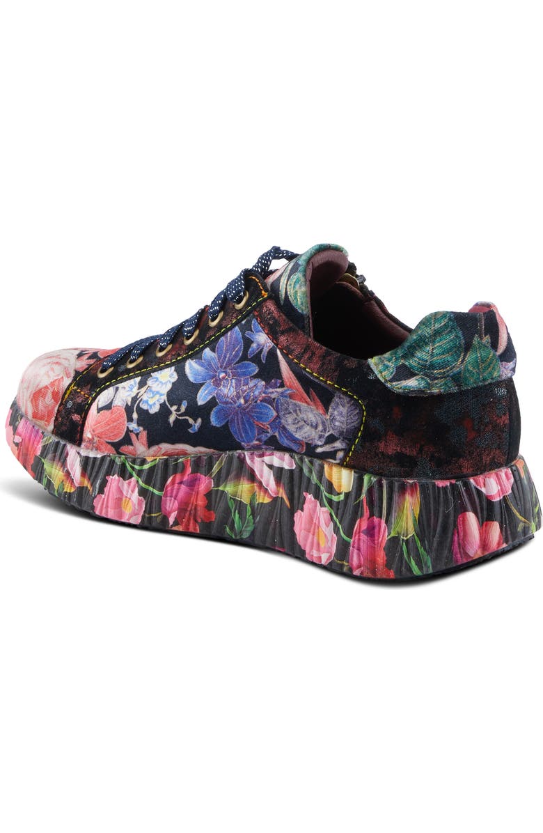 L'Artiste by Spring Step Dallyn Floral Platform Sneaker, Alternate, color, Black Multi
