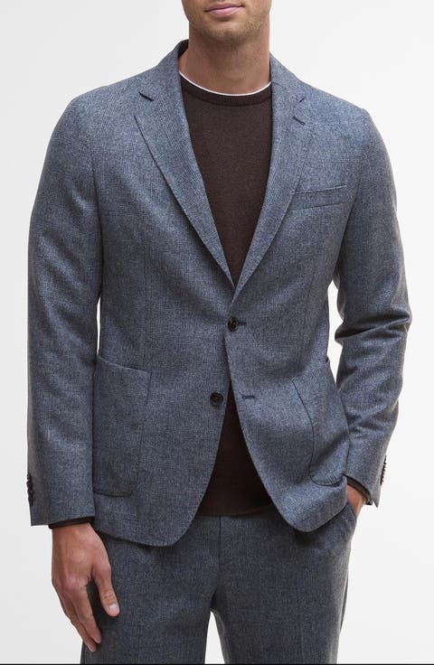 Kensington Glen Check Wool Blend Flannel Suit Jacket