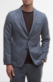 Barbour Kensington Glen Check Wool Blend Flannel Suit Jacket