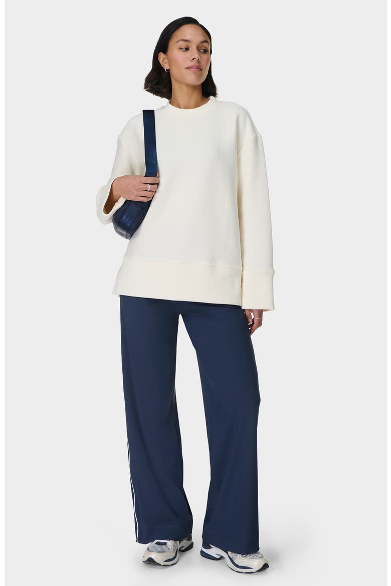 Peaceful Ottoman Rib Sweatshirt, Alternate, color, LILY WHITE