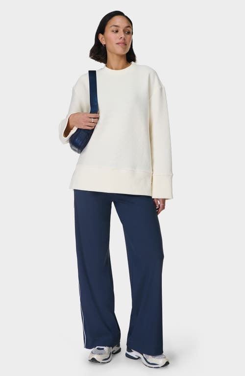 Sweaty Betty Peaceful Ottoman Rib Sweatshirt In Lily White