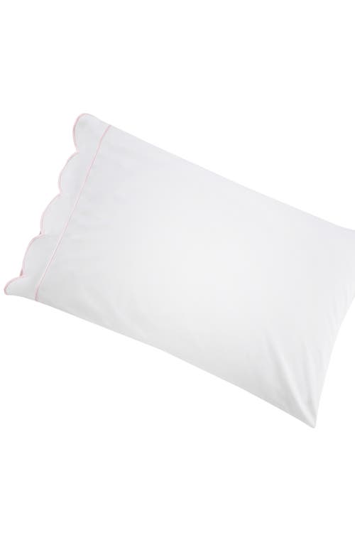 Melange Home Scallop Frame 300 Thread Count Sheet Set In Pink