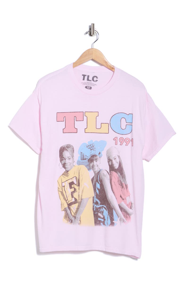 Merch Traffic TLC Graphic T-Shirt, Alternate, color, Light Pink Pigment