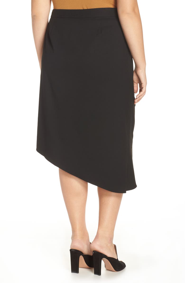 Chelsea28 Gathered Side Button Midi Skirt, Alternate, color,