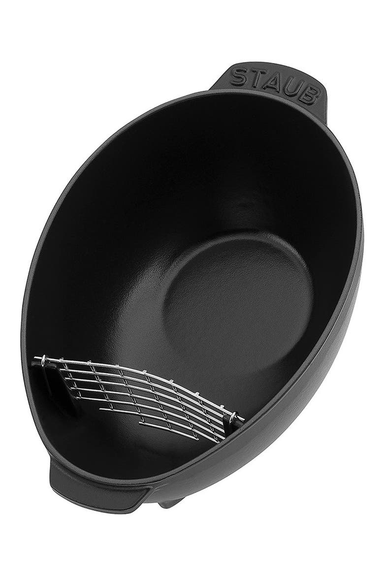 Cast Iron 2-Quart Mussel Pot, Alternate, color, MATTE BLACK