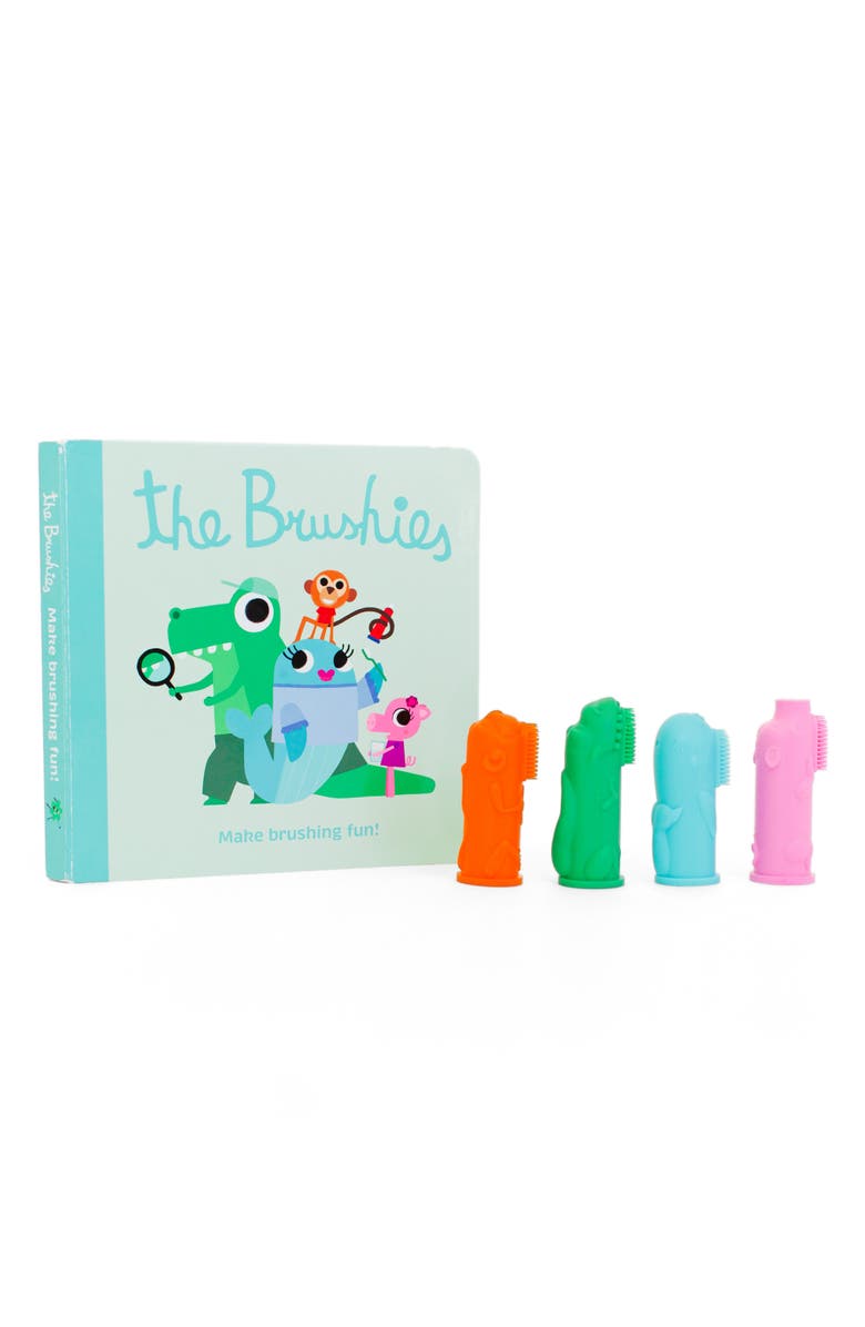Babiators The Brushies Finger Toothbrush & Book Set, Main, color, Pink
