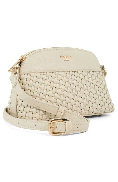 Dune London Distinct Faux Leather Crossbody Bag In Cream