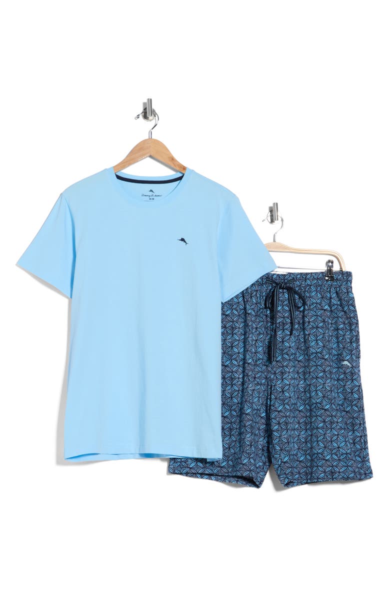 Tommy Bahama Jam Short Cotton Blend Pajamas, Alternate, color, Blue Print
