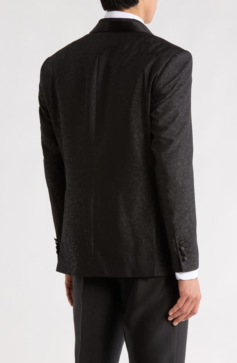 ZEGARIE Paisley Notched Collar Sport Coat, Alternate, color, Black