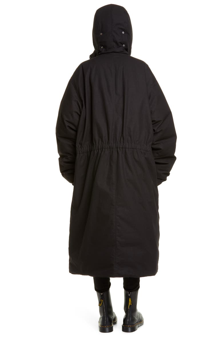 R13 Long Hooded Down Puffer Coat, Alternate, color, 