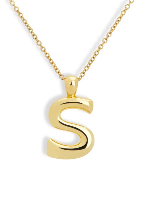 Blake Bubble Letter Pendant Necklace