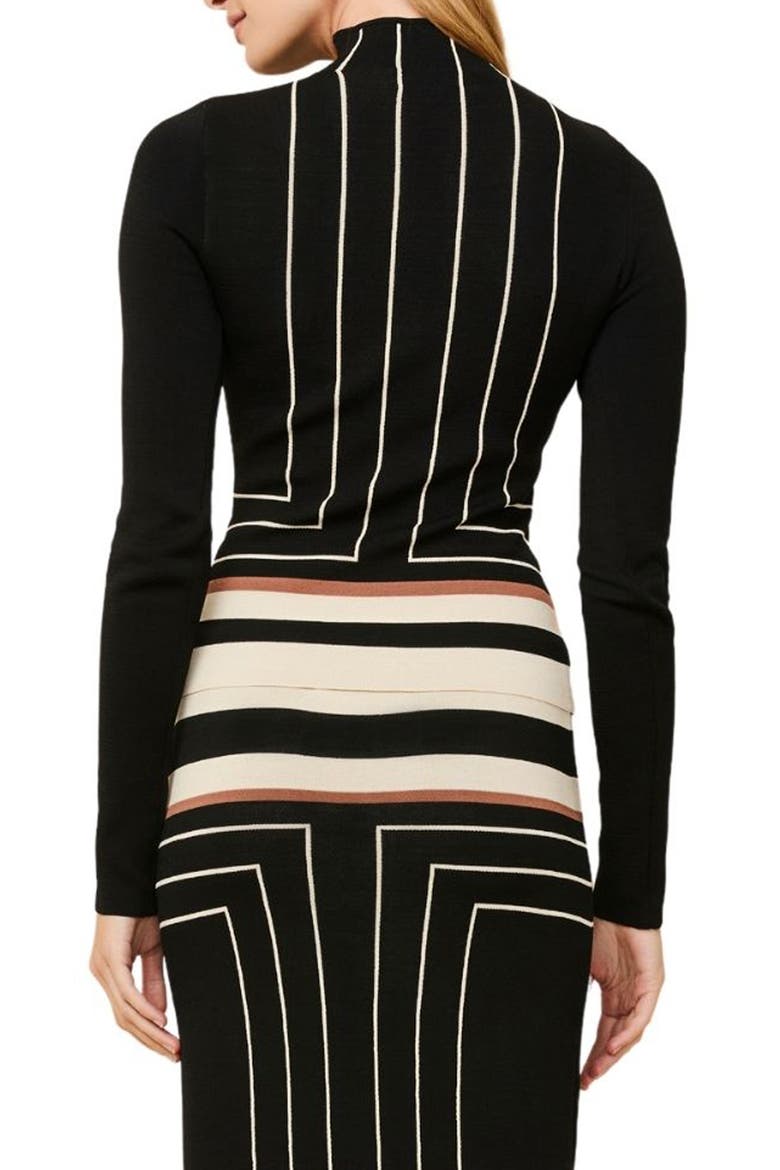 The Everly Mixed Print Sweater, Alternate, color, BLACK BORDER