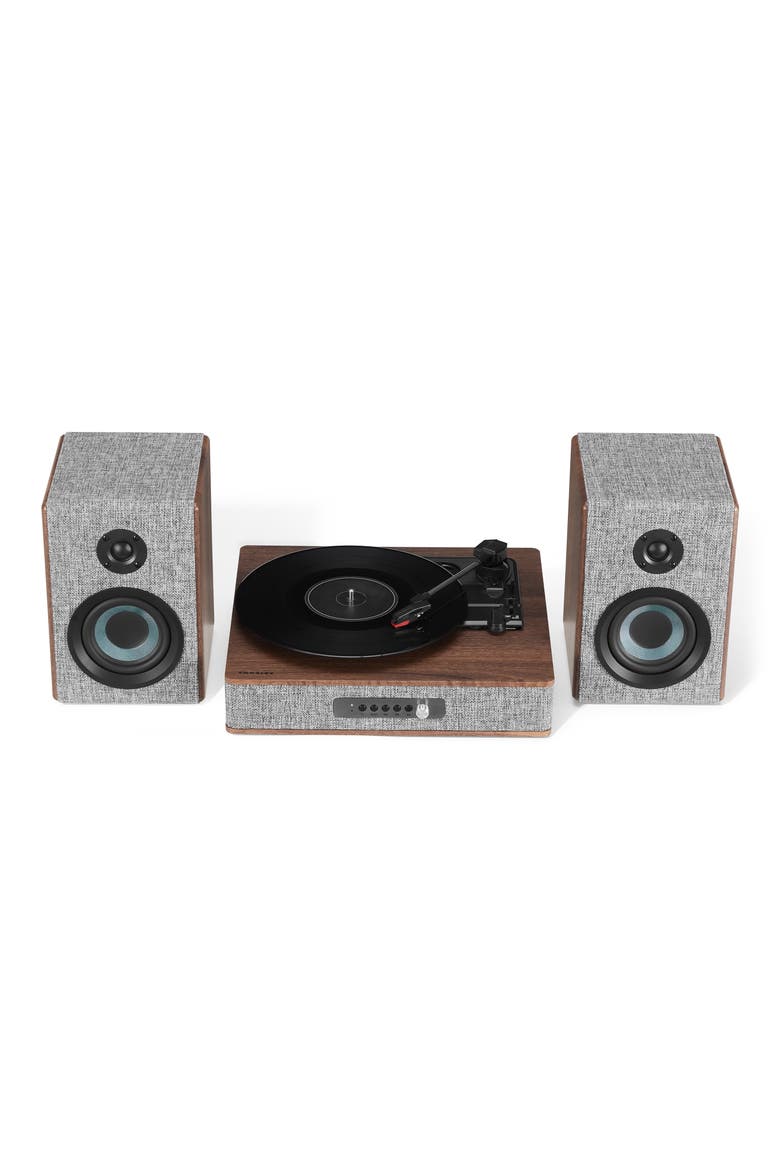 Aria Bluetooth® 3-Speed Turntable & Speakers, Alternate, color, GRAY