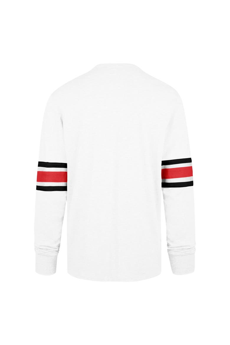 Men's '47 White Kansas City Chiefs Gridiron Premier Brex Long Sleeve T-Shirt, Alternate, color, White