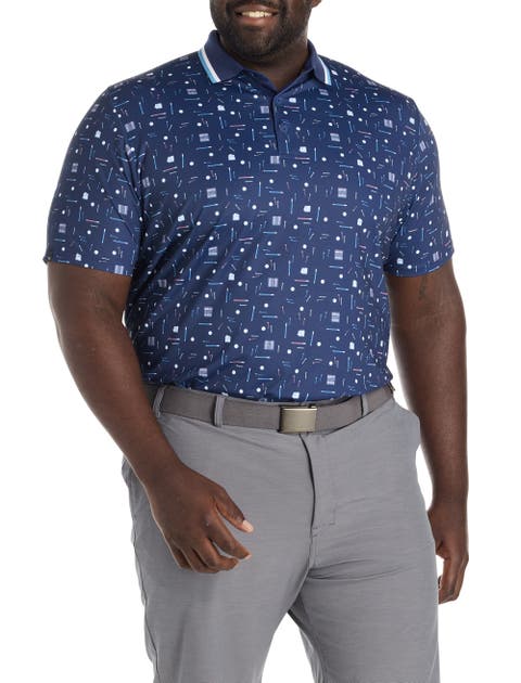 Big & Tall Printed Performance Polo Shirt