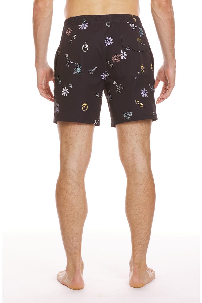 Surfsilk Mix Swim Trunks, Alternate, color, BLACK