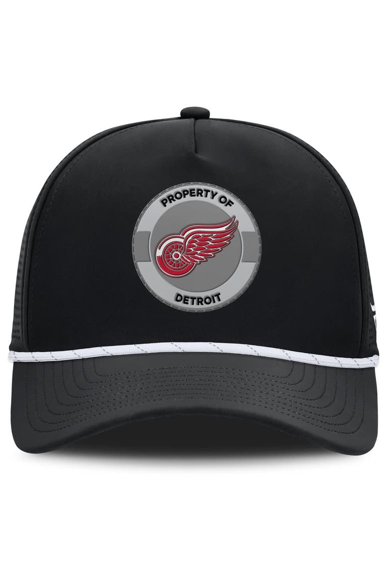 Men's Fanatics Black Detroit Red Wings Authentic Pro Rink Adjustable Hat, Alternate, color, Black