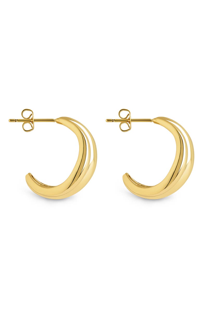 Sterling Forever Taryn Layered Huggie Hoop Earrings, Alternate, color, Gold