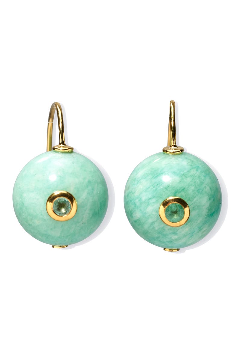 Comet Amazonite Drop Earrings, Main, color, BLUE